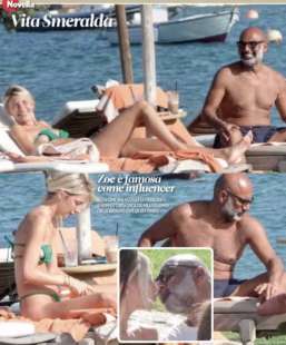 HORMOZ VASFI CON ZOE MALLUCCI IN COSTA SMERALDA - FOTO NOVELLA 2000