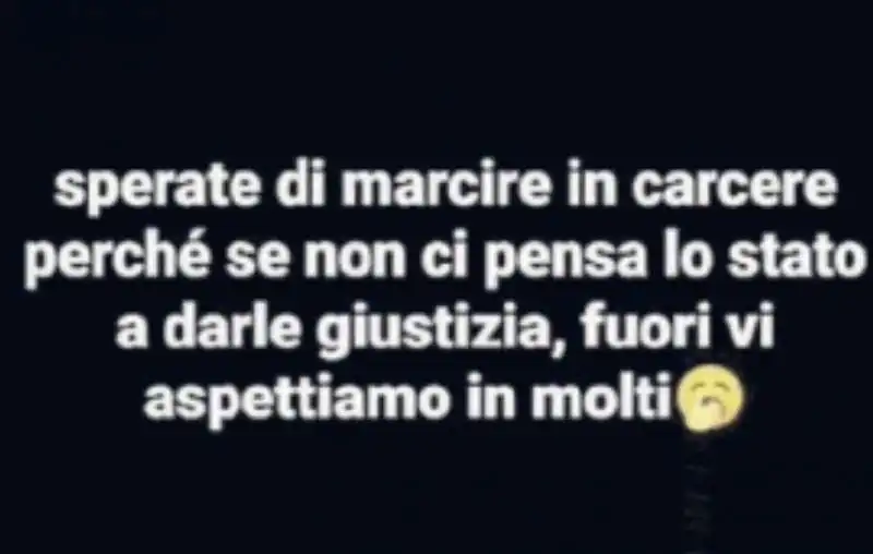 i post di minacce contro gli stupratori di palermo