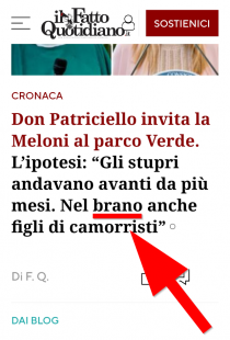 il fatto quotidiano, nel brano figli di camorristi