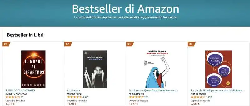 IL MONDO AL CONTRARIO DI ROBERTO VANNACCI PRIMO IN CLASSIFICA SU AMAZON 