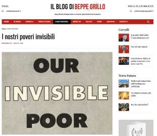 IL POST DI BEPPE GRILLO A DIFESA DEI POVERI SUL BLOG