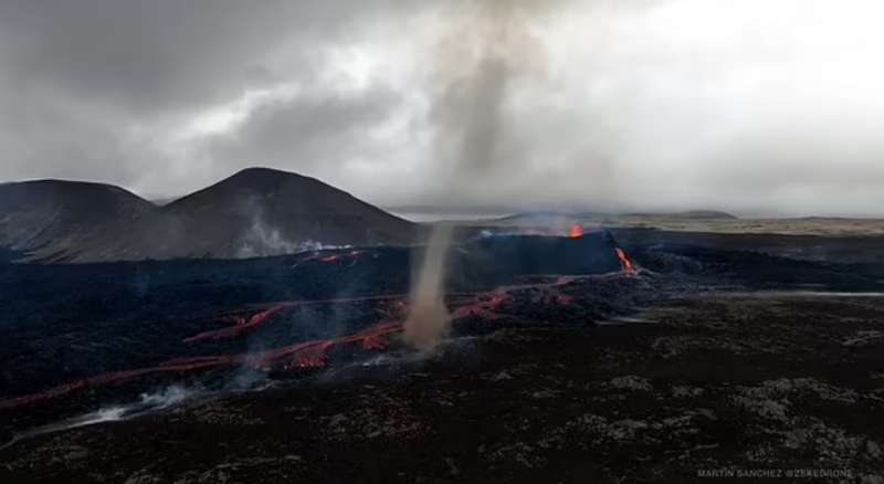 il tornado sul vulcano litli hrutur 4