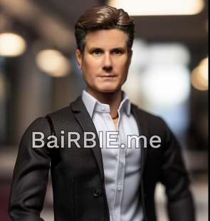 keir starmer immagine creata dal dailymail con barbie.me