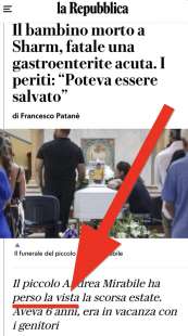 La Repubblica, ha perso la vista