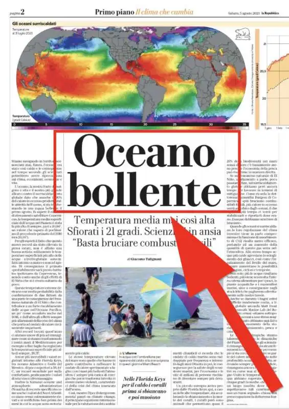 la repubblica, oceani bollenti 