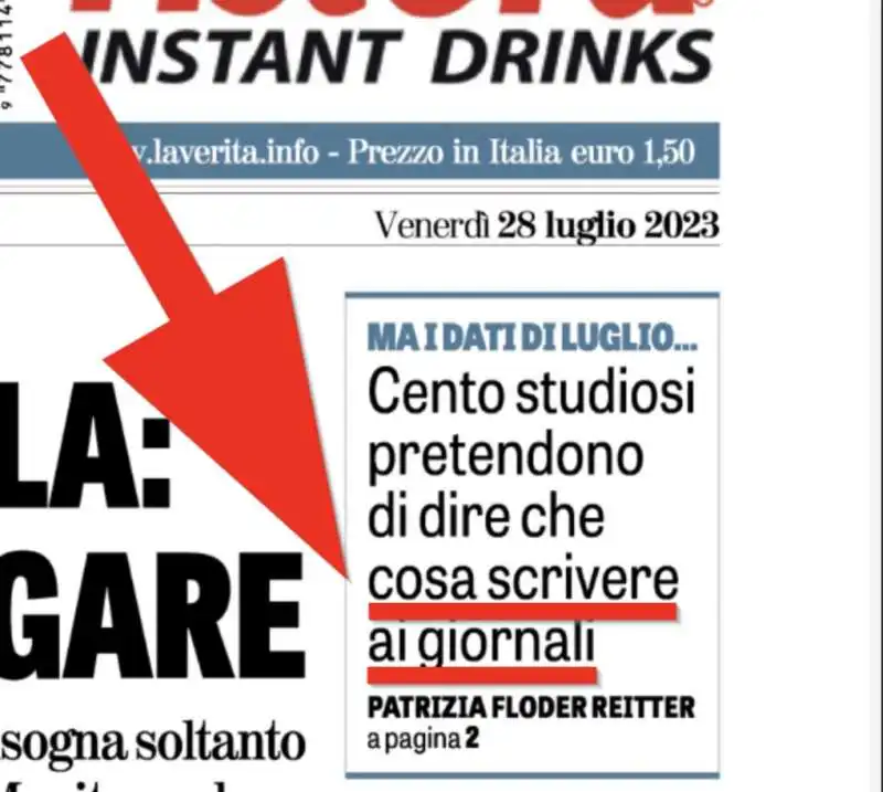 la verita, cosa scrivere ai giornali 