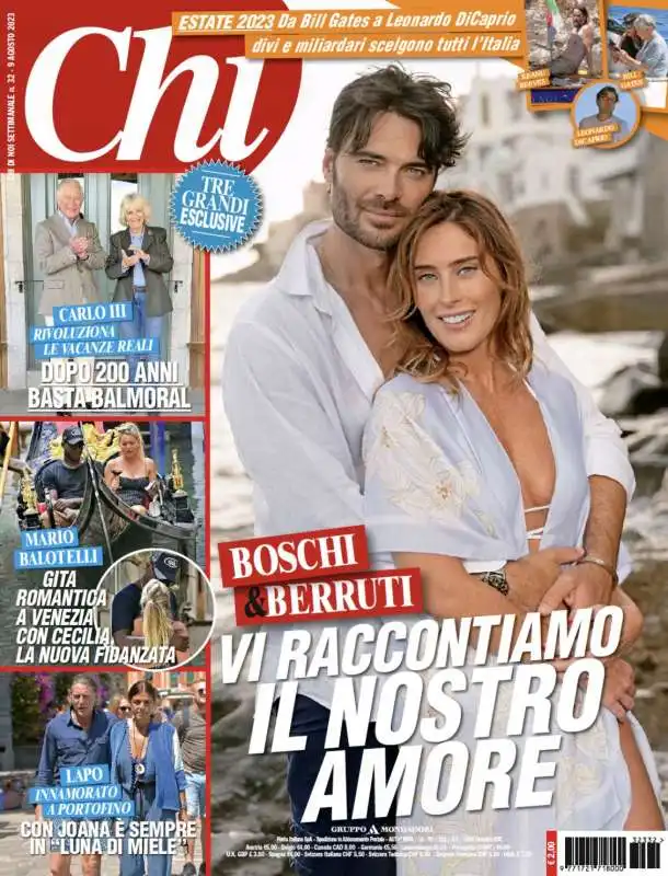 MARIA ELENA BOSCHI GIULIO BERRUTI IN PRIMA PAGINA SU CHI