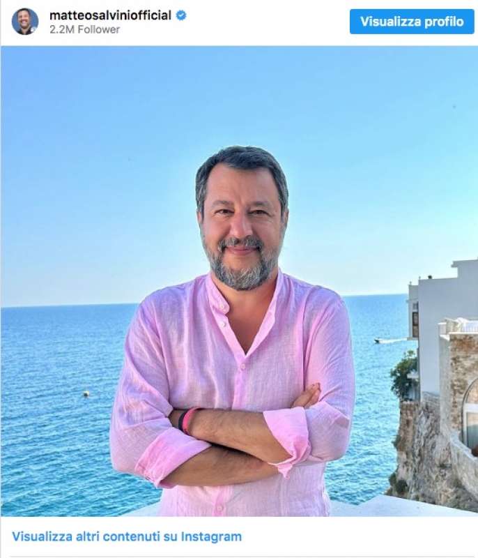 matteo salvini post di ferragosto 2023