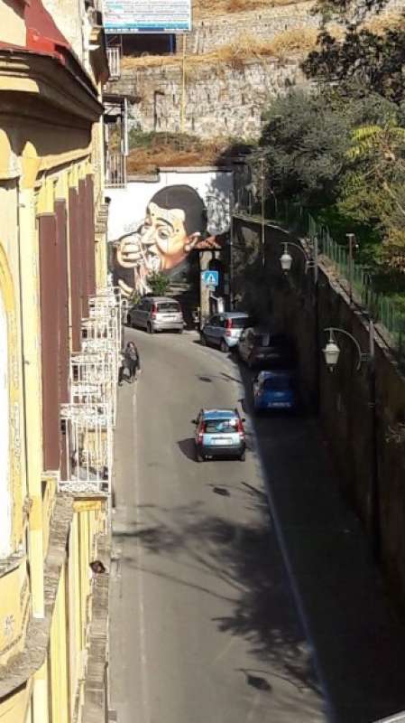 murale con toto a Gragnano - napoli 2