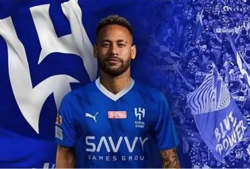 neymar con la maglia dell al-hilal