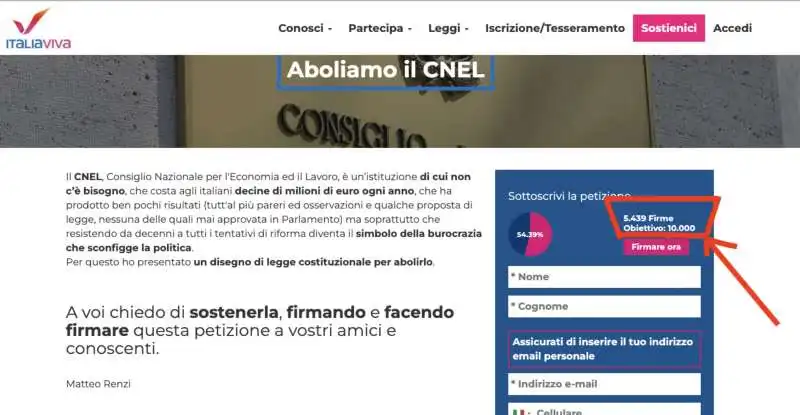 PETIZIONE SULL ABOLIZIONE DEL CNEL BY MATTEO RENZI 