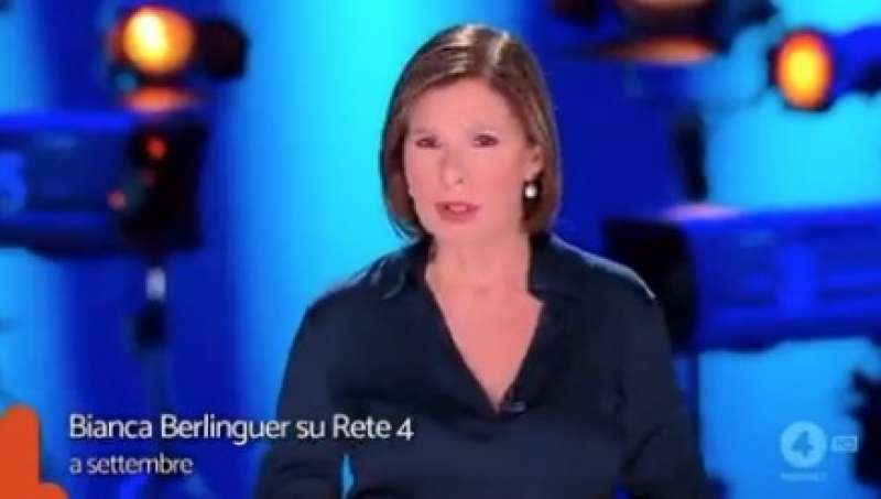 promo programma bianca berlinguer su rete4 2