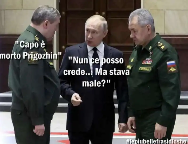 PUTIN APPRENDE DELLA MORTE DI PRIGOZHIN - MEME DI OSHO