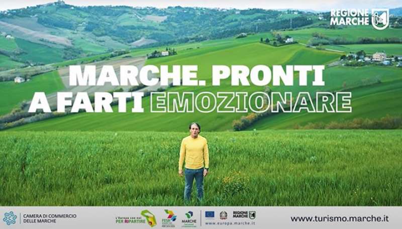 roberto mancini testimonial della regione marche