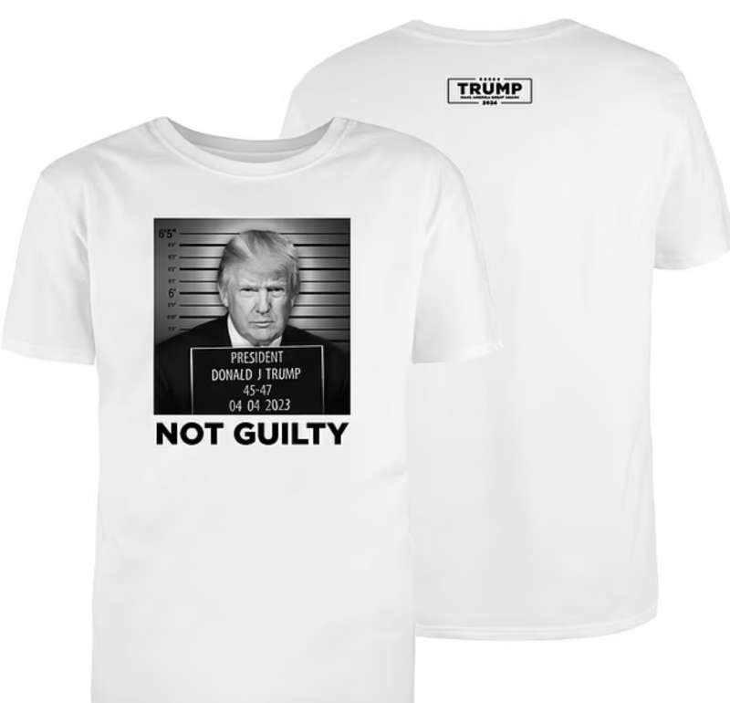 t shirt donald trump not guilty