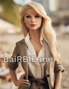 taylor swift immagine creata dal dailymail con barbie.me