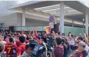 TIFOSI DELLA ROMA A CIAMPINO PER LUKAKU