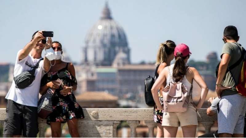 turisti al gianicolo roma