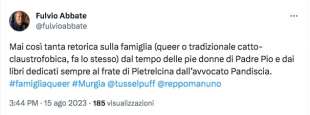 tweet di fulvio abbate su Michela Murgia