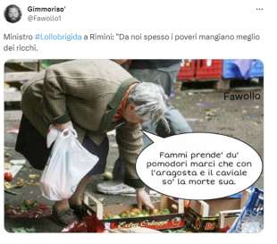 tweet su francesco lollobrigida e i poveri 8