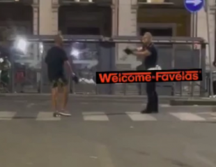 uomo minaccia vigili a roma 2