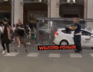 uomo minaccia vigili a roma 7