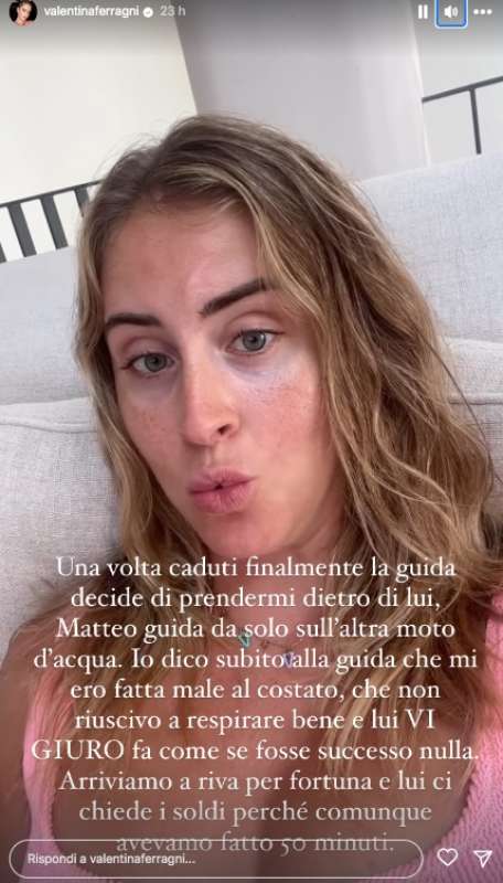 valentina ferragni e l incidente in modo d acqua 3