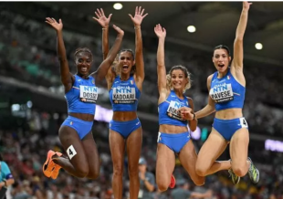 Zaynab Dosso, Dalia Kaddari, Anna Bongiorni e Alessia Pavese staffetta 4x100 donne