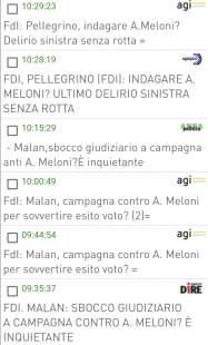 agenzie con le dichiarazioni dei politici di fdi su arianna meloni 1