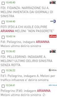 agenzie con le dichiarazioni dei politici di fdi su arianna meloni 7