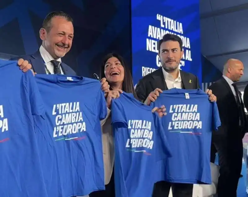 ANDREA DELMASTRO, CHIARA COLOSIMO E ANTONINO MONTELEONE ALLA CONVENTION PROGRAMMATICA DI FRATELLI D ITALIA A PESCARA