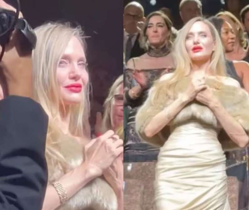 angelina jolie si commuove per la standing ovation dopo la proiezione di maria a venezia