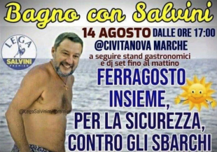 BAGNO CON MATTEO SALVINI - CIVITANOVA MARCHE