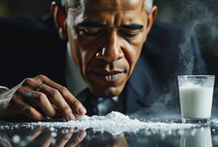 barak obama con della cocaina immagine fake generata dall ia