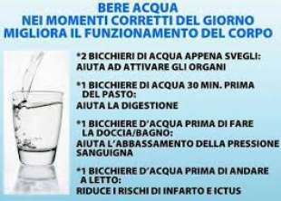 bere acqua