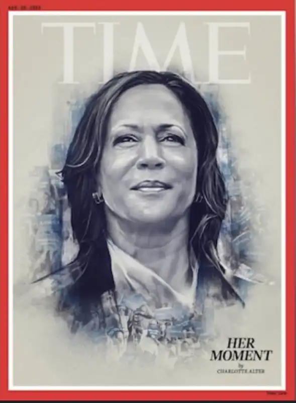 copertina di time su kamala harris