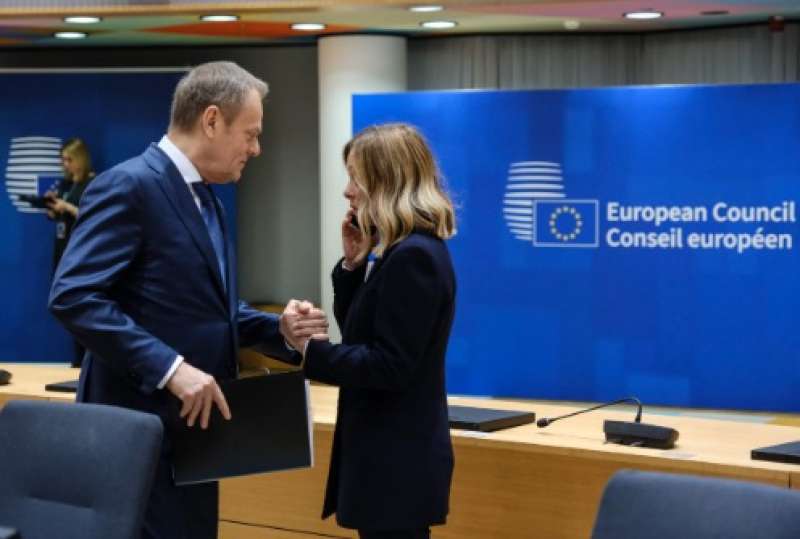 DONALD TUSK GIORGIA MELONI