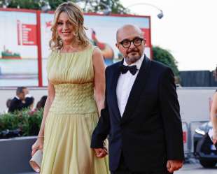 GENNARO SANGIULIANO CON LA MOGLIE FEDERICA CORSINI ALLA MOSTRA DEL CINEMA DI VENEZIA.