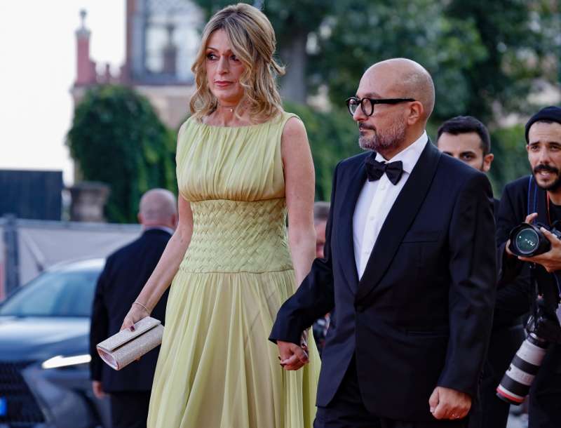 GENNARO SANGIULIANO CON LA MOGLIE FEDERICA CORSINI ALLA MOSTRA DEL CINEMA DI VENEZIA