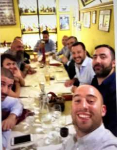 GIANLUCA IANNONE DI CASAPOUND A CENA CON MATTEO SALVINI