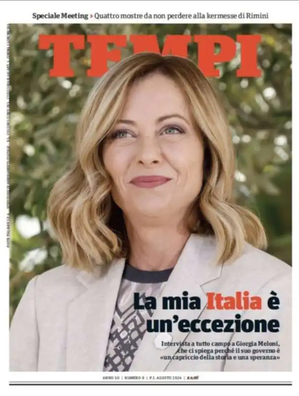 GIORGIA MELONI NELLA COPERTINA DI TEMPI