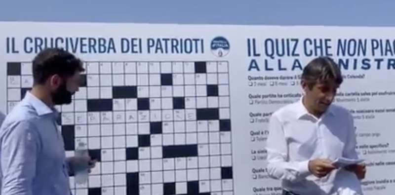 giovanni donzelli presenta il cruciverba dei patrioti 2