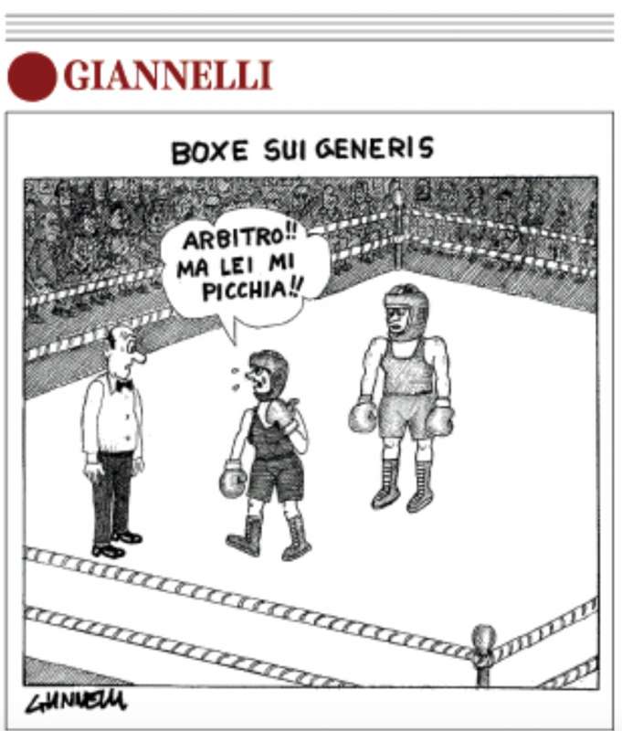 IL CASO IMANE KHELIF - ANGELA CARINI - VIGNETTA BY GIANNELLI