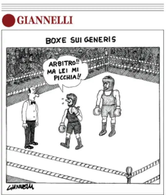 IL CASO IMANE KHELIF - ANGELA CARINI - VIGNETTA BY GIANNELLI