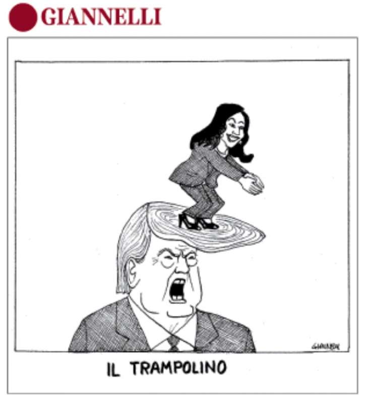 IL TRUMP-OLINO DI KAMALA - VIGNETTA BY GIANNELLI