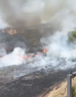 incendio a roma torre spaccata 4