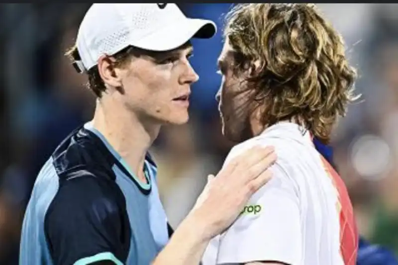 jannik sinner contro Andrey Rublev