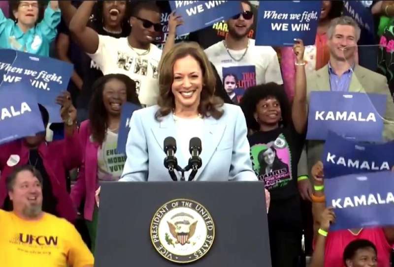 KAMALA HARRIS AL COMIZIO DI ATLANTA IN GEORGIA