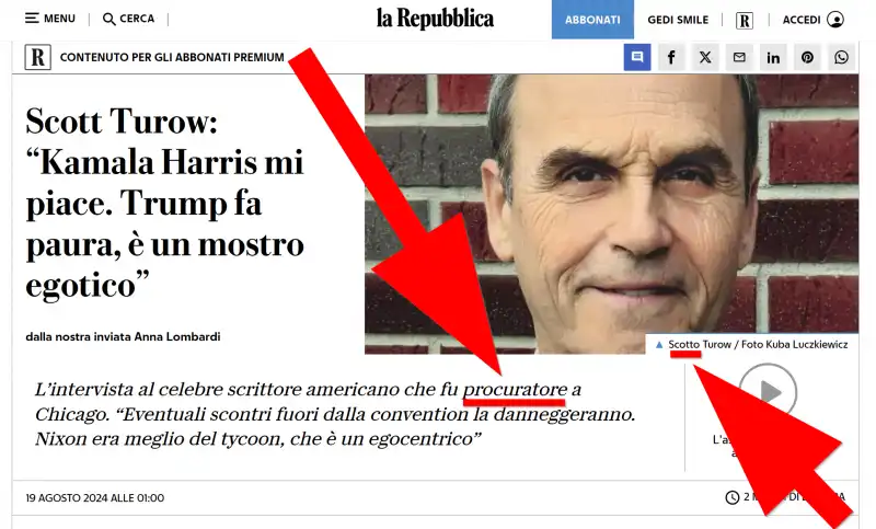 la repubblica, scotto turow