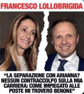 LA SEPARAZIONE TRA ARIANNA MELONI E FRANCESCO LOLLOBRIGIDA - MEME IL GIORNALONE - LA STAMPA